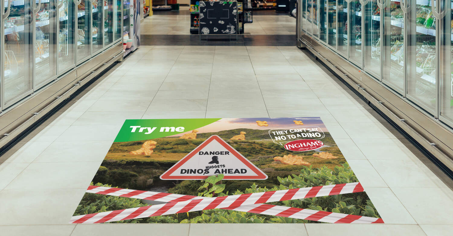 Dino Nuggets Floor Decal